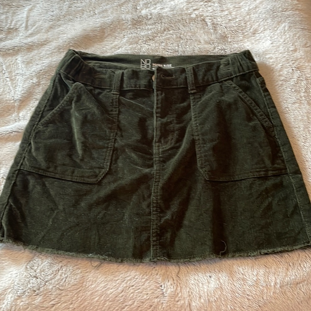 Army green skirt